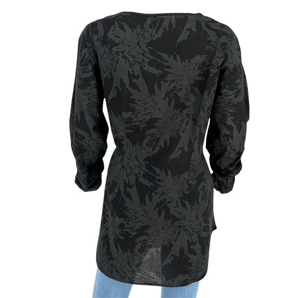 STEWART + BROWN 100% Organic Cotton Black / Grey Blouse L - Picture 3 of 7